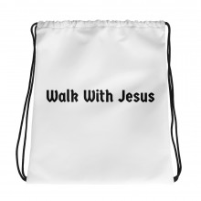 Walk With Jesus Drawstring bag