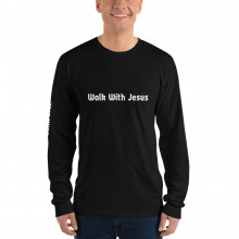 Walk With Jesus Black Long sleeve Unisex t-shirt