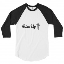 Rise Up 3/4 sleeve Unisex raglan shirt