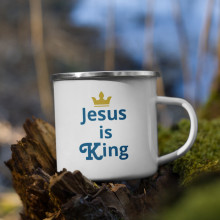 Jesus Is King Enamel Mug