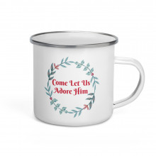 Come Let Us Adore Him Enamel Mug