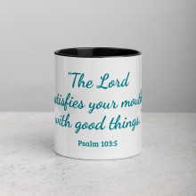 The Lord Satisfies Mug with Color Inside